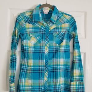 Ariat blue wester rodeo shirt